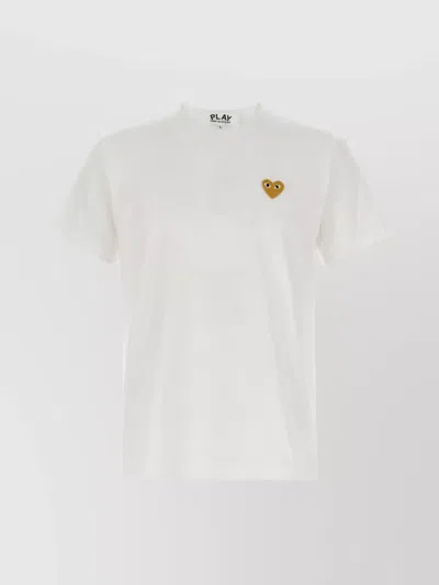 Comme Des Garçons Play Heart Crew Neck T-shirt In White