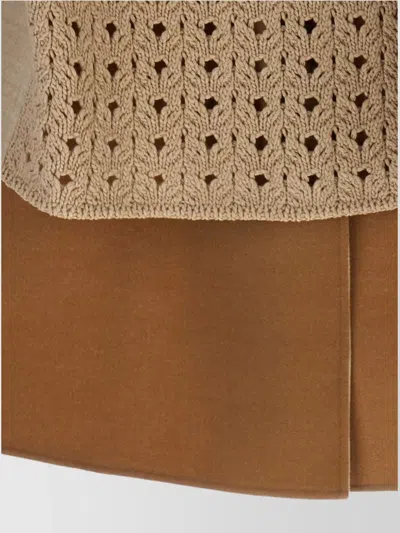 Fabiana Filippi Tricot Wool Vest Gilet Beige