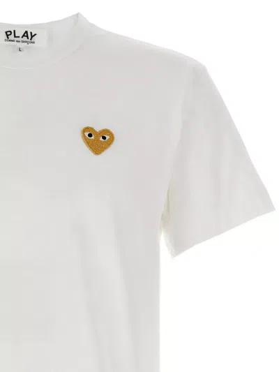 Comme Des Garçons Play Heart Crew Neck T-shirt In White