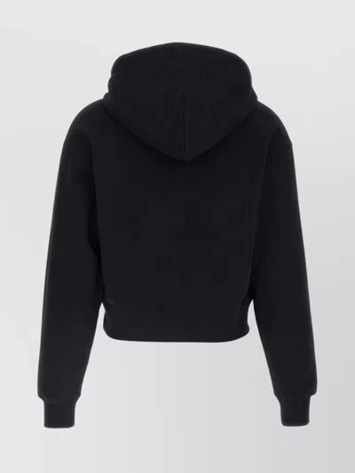 Jacquemus "the Sweatshirt" With Grosgrain Hood In Black
