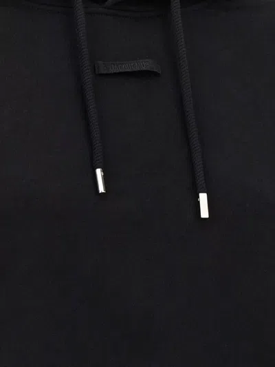 Jacquemus "the Sweatshirt" With Grosgrain Hood In Black