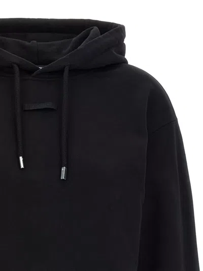 Jacquemus "the Sweatshirt" With Grosgrain Hood In Black