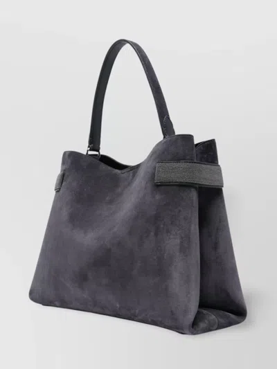 Brunello Cucinelli Suede Leather Handbag