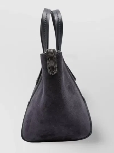 Brunello Cucinelli Leather Tote Bag Detachable Strap
