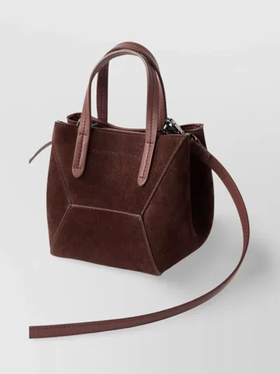 Brunello Cucinelli Leather Tote Bag Adjustable Strap