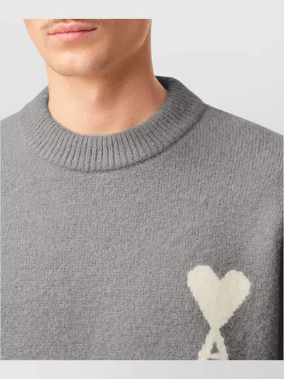 Ami Alexandre Mattiussi Sweater Ami Paris Men Color Grey