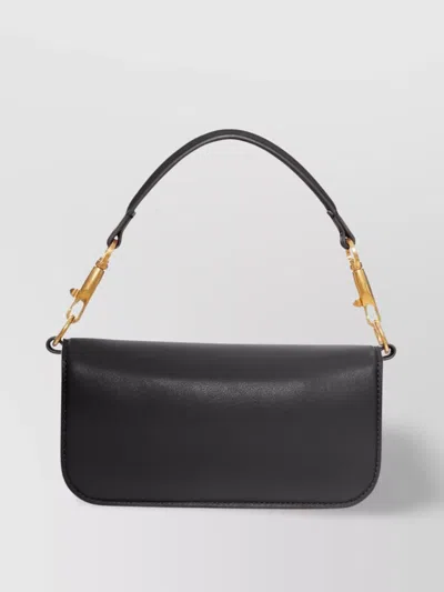 Valentino Small Leather Shoulder Bag With Crystal And Pearl Embellishments
