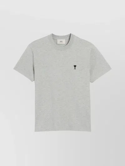 Ami Alexandre Mattiussi Ami Paris T-shirt Ami De Coeur Grey In Cotton Men In Gray