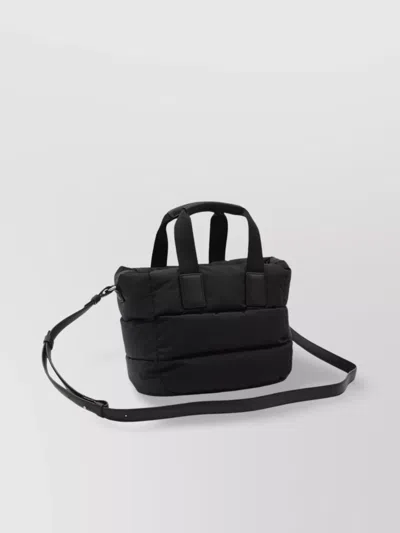 Moncler Borsa A Mano Caradoc Mini In Tessuto Nero Donna