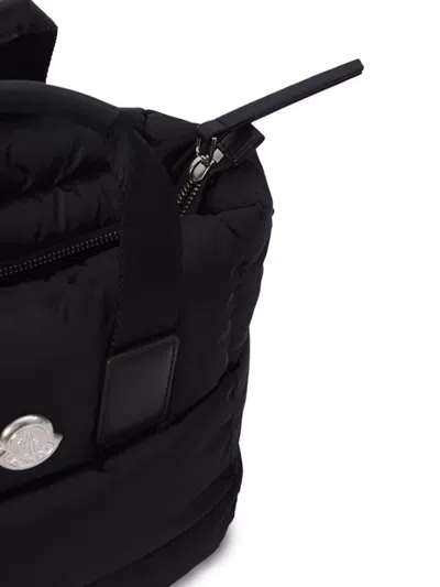 Moncler Borsa A Mano Caradoc Mini In Tessuto Nero Donna