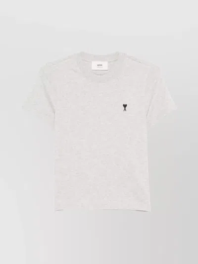 Ami Alexandre Mattiussi Ami Paris Ami Paris De Coeur Cotton T-shirt In Gray