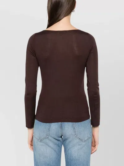 Brunello Cucinelli Cashmere Boat-neck Sweater Ribbed Texture