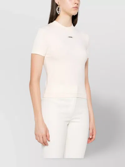 Jacquemus Gros Grain Crew Neck Cotton Blend Top