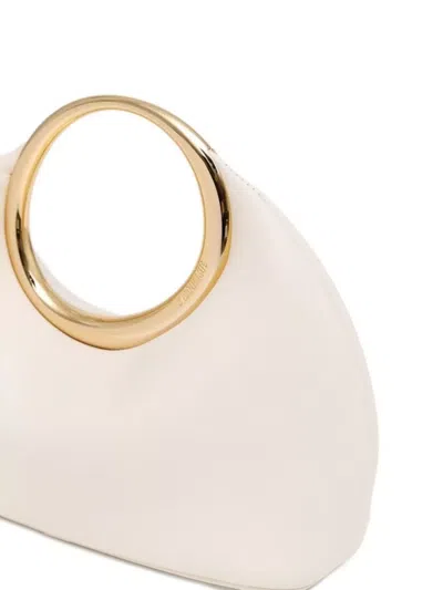 Jacquemus Curved Silhouette Smooth Finish Gold-tone Circular Handles