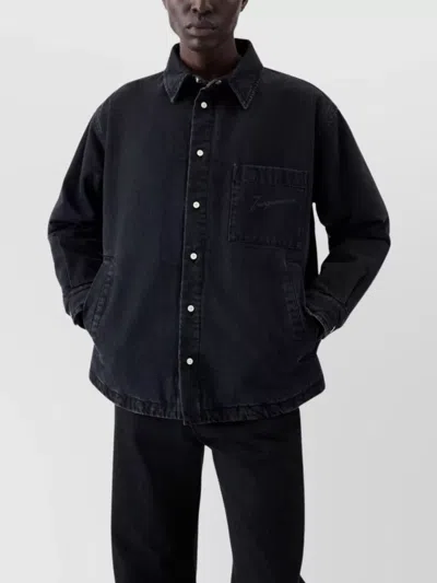 Jacquemus Men La Chemise Boulanger Shirt In Black