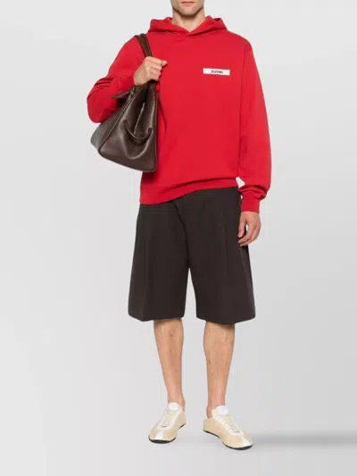 Jacquemus Le Hoodie Gros Grain Sweatshirt In Red