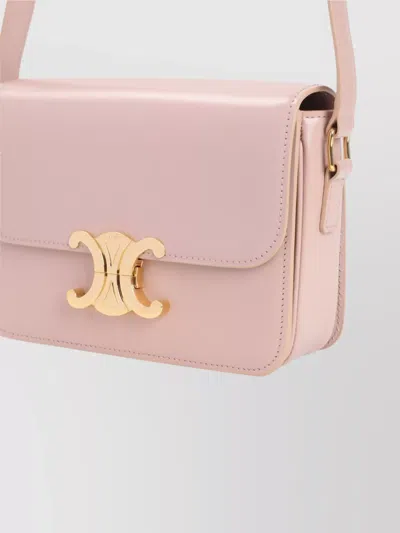 Celine Teen Triomphe Soft Peach Calf Leather Shoulder Bag