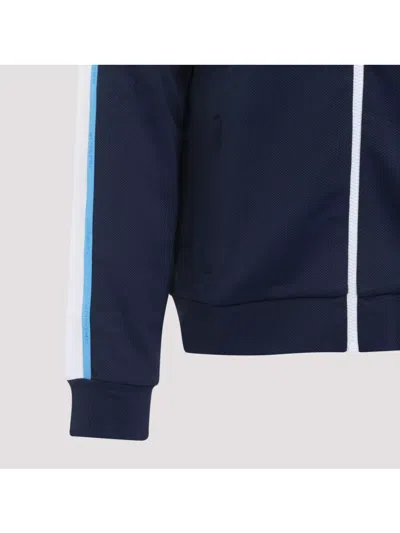 Casablanca Ribbed Collar Side Pockets Track Jacket In Blue