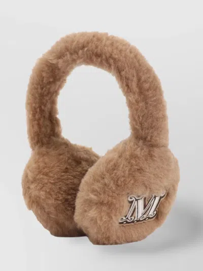 Max Mara Muffy Earmuff Monogram Wool Silk Blend