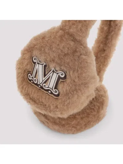 Max Mara Muffy Earmuff Monogram Wool Silk Blend