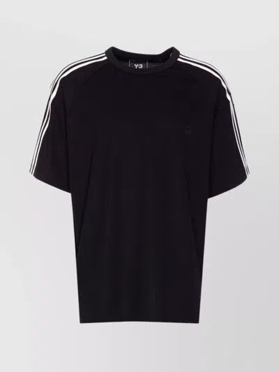 Y-3 Adidas Y 3 Black T Shirt In Wool And Nylon Blend In Black