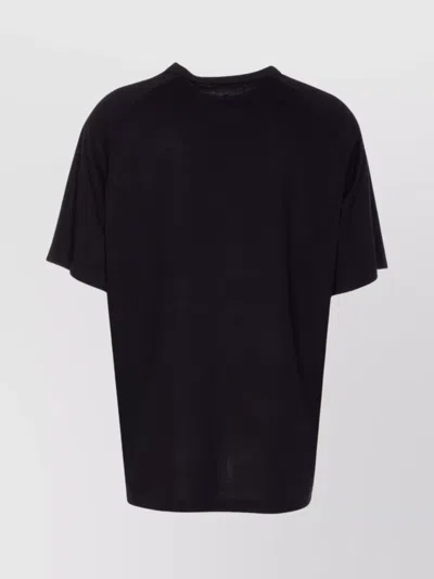 Y-3 Adidas Y 3 Black T Shirt In Wool And Nylon Blend In Black