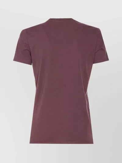 Elisabetta Franchi Crewneck Top Featuring Chain Detail And Charms In Burgundy