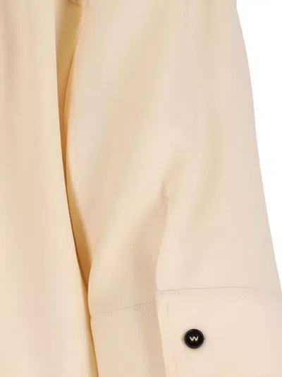 Jil Sander Short Sleeves Knee Length Dress In Neutral