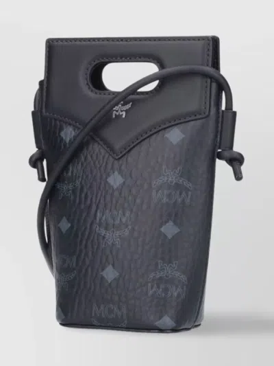 Mcm Shoulder Bag With Front Pocket And Top Handle