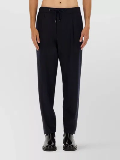 Giorgio Armani Trousers Featuring Elastic Waistband And Pockets In Black