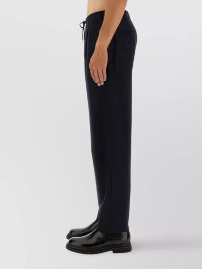 Giorgio Armani Trousers Featuring Elastic Waistband And Pockets In Black