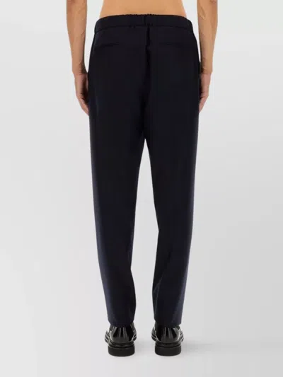 Giorgio Armani Trousers Featuring Elastic Waistband And Pockets In Black