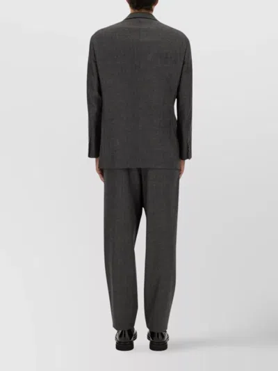 Giorgio Armani Tailored Grey Suit With Double-breasted Blazer In Gray