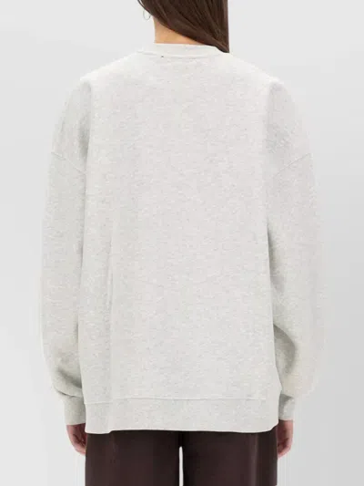 Rotate Birger Christensen Oversized Cotton Crew Neck Sweatshirt