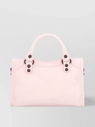 Balenciaga Mini Leather Shoulder Bag With Metal Studs
