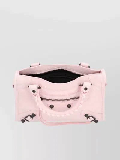 Balenciaga Mini Leather Shoulder Bag With Metal Studs
