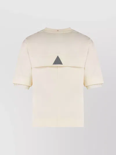 Moncler Grenoble White Cotton Clothing Tshirt In Neutral