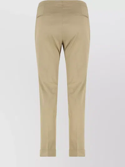 Etro Tailored Cropped Trousers Cuffed Hem In Brown