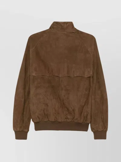 Baracuta Bomber Jacket Checked Lining In Brown
