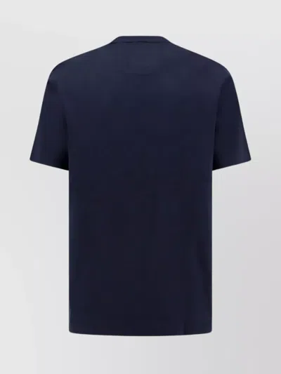 Hugo Boss Crew-neck Cotton-jersey T-shirt In Blue