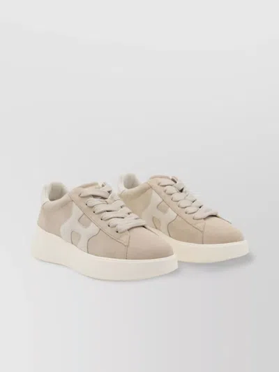 Hogan Low Top Sneakers With Rubber Sole And Suede Upper