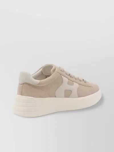 Hogan Low Top Sneakers With Rubber Sole And Suede Upper