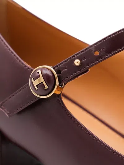Tod's Chunky Heel Round Toe Leather Pumps