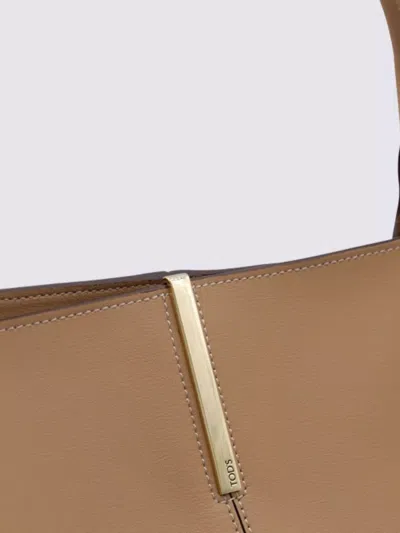 Tod's Stitched Top Handles Gold-tone Hardware