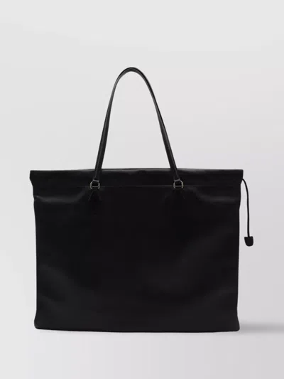 Jimmy Choo Black Drawstring Tote L