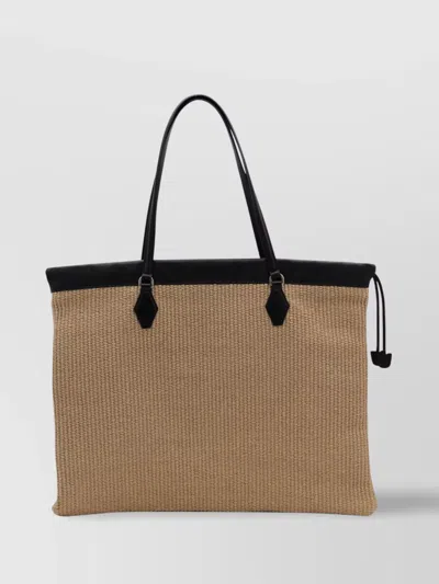 Jimmy Choo Woven Texture Tote Bag With Dual Handles