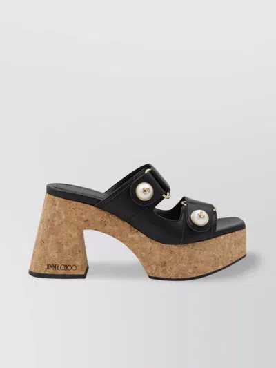 Jimmy Choo Heeled Sandals Pearl Embellishments
