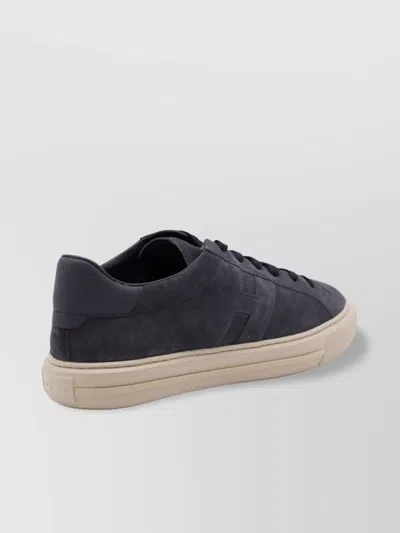 Hogan H691 Lace-up Sneakers With Embossed Branding And Memory Foam Insole In Blue