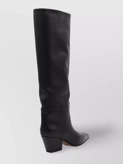 Paris Texas Pointed Toe Knee Length Block Heel Boots