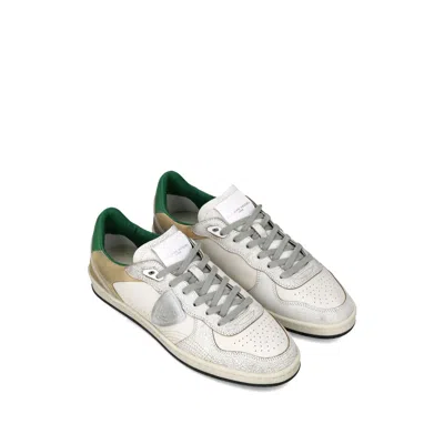 Philippe Model Nice Sneakers Aus Strukturiertem Leder In White